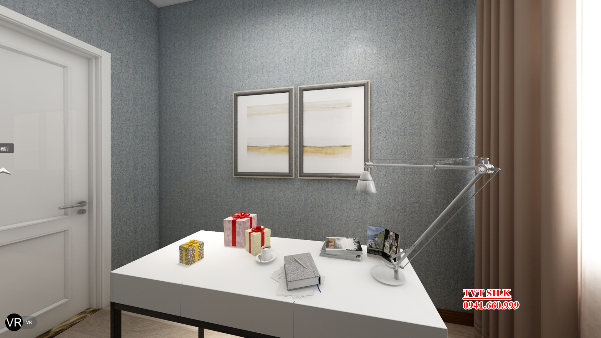 Vải dán tường Họa Tiết Thêu Chìm- TC8