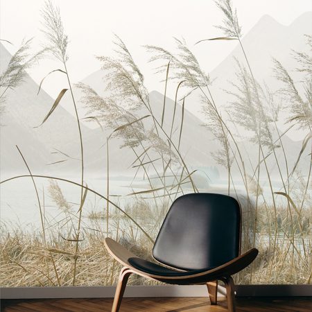 Tranh Vải dán tường hoạ tiết cỏ cây